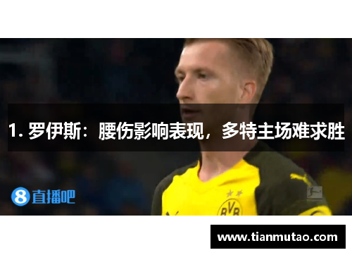 1. 罗伊斯：腰伤影响表现，多特主场难求胜